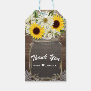 Zonnebloemen & Madeliefjes Metselwerkpot Glans Rus Cadeaulabel