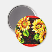 Zonnebloemen Magneet (Voorkant / Achterkant)