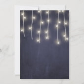 Zonnebloemen marine krijtbord herfst trendy bruilo kaart (Achterkant)