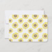 Zonnebloemen Mason Jar Bruiloft RSVP Kaartje (Achterkant)