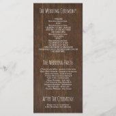 Zonnebloemen Mason Jar rustieke bruiloft programma (Achterkant)