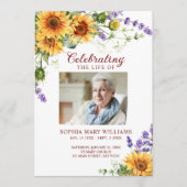 Zonnebloemen Memorial Funeral Order of Service Programma (Voorkant)