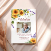 Zonnebloemen Memorial Funeral Order of Service Programma