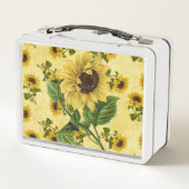  zonnebloemen Metale Lunch Box (Achterkant)