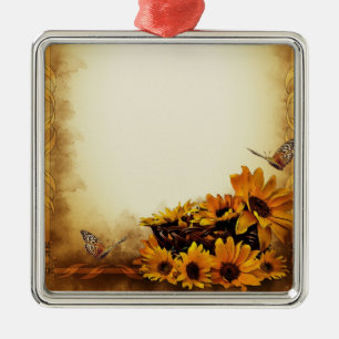 Zonnebloemen Metalen Ornament
