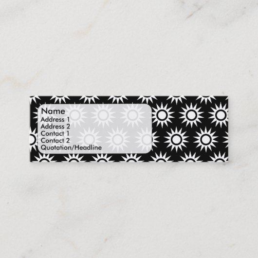 zonnebloemen mini visitekaartje (Voorkant)