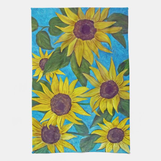Zonnebloemen MoJo Kitchen Towel Theedoek (Verticaal)