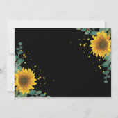 Zonnebloemen Monogram Fotoaankondiging Afstuderen Aankondiging (Achterkant)