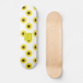 Zonnebloemen Monogram Hand Lettering Floral Chic Skateboard (Voorkant)