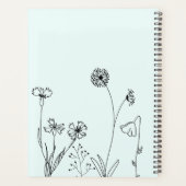 Zonnebloemen monogram leuke vlinders 2025 planner (Achterkant)