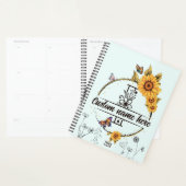 Zonnebloemen monogram vlinders letter I Planner (Display)