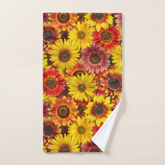 Zonnebloemen Naadloos Patroon Bad Handdoek (Handdoek)