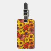 Zonnebloemen Naadloos Patroon Bagagelabel (Voorkant verticaal)