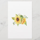 Zonnebloemen Naam dat Thee Vrijgezellenfeest Game Flyer (Achterkant)