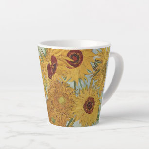 Zonnebloemen(op blauw)-Vincent van Gogh Klein Latte Mok