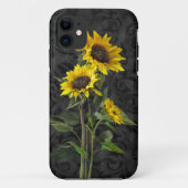 Zonnebloemen op Damask Case-Mate iPhone Case (Achterkant)
