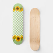 Zonnebloemen op het bord skateboard (Voorkant)
