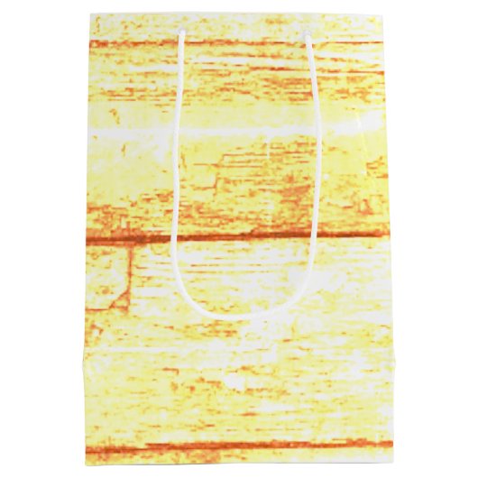 Zonnebloemen op hout medium cadeauzakje (Achterkant)