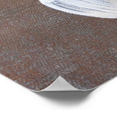 Zonnebloemen op Rustic Brown Poster (Hoek)