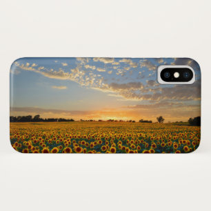 Zonnebloemen op Sunset iPhone X Hoesje