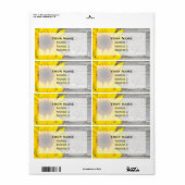 Zonnebloemen op tafel etiket (Full Sheet)