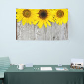 Zonnebloemen op tafel spandoek (Beurs)