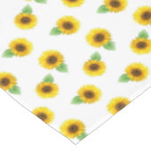 Zonnebloemen op witte tablet tafelkleed (Gekanteld)