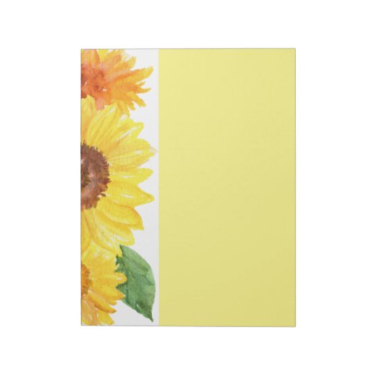 Zonnebloemen Opmerking Pad Notitieblok (Gedraaid)