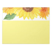 Zonnebloemen Opmerking Pad Notitieblok (Voorkant)