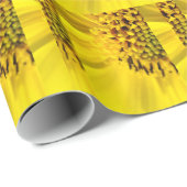 Zonnebloemen ornament cadeaupapier (Rol Hoek)
