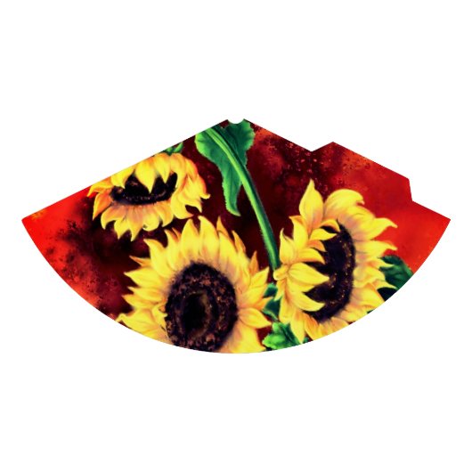 Zonnebloemen papier Party Pet Feesthoedjes (Voorkant)