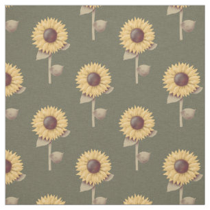 Zonnebloemen Patroon Prim Bloemendruk Stof