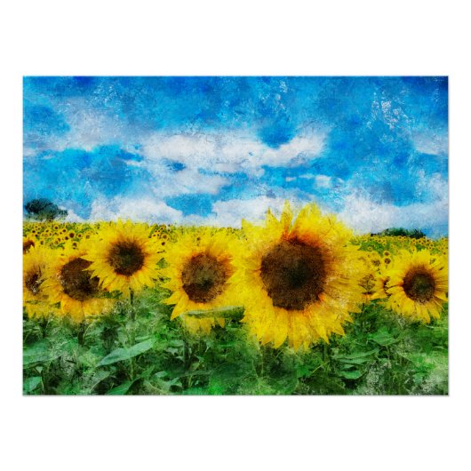 Zonnebloemen Perfect Poster (Voorkant)