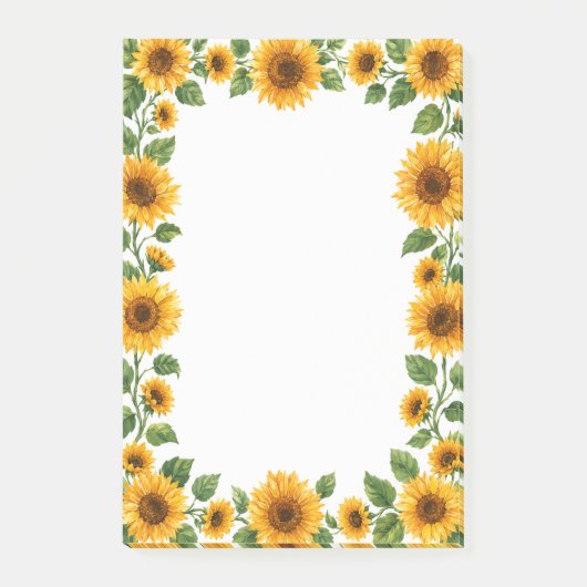 Zonnebloemen Post-it® Notes (Voorkant)