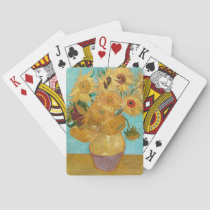 Zonnebloemen, Postimpressionistische Stilleven Sch Pokerkaarten