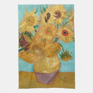 Zonnebloemen, Postimpressionistische Stilleven Sch Theedoek