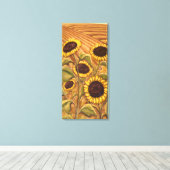 Zonnebloemen Prints voor het schilderen van het Ca (Insitu (Houten vloer))