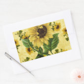 zonnebloemen rechthoekige sticker (Envelop)