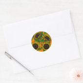 Zonnebloemen Ronde Sticker (Envelop)