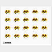 Zonnebloemen Ronde Sticker (Vel)