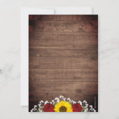 Zonnebloemen Rozen Mason Jar I Do BBQ Verloving Kaart (Achterkant)