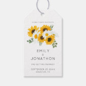 Zonnebloemen rustiek bloemgeel Save the Date Cadeaulabel (Voorkant)