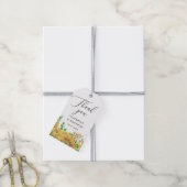 Zonnebloemen. Rustieke gele bloemenbruiloft dank u Cadeaulabel (Met Touw)