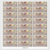 Zonnebloemen Rustieke Herfst Gastennamen Adresetik Sticker (Vel)