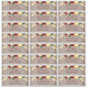 Zonnebloemen Rustieke Herfst Gastennamen Adresetik Sticker