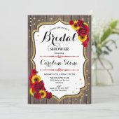 Zonnebloemen Rustisch Vrijgezellenfeest Kaart (Staand voorkant)