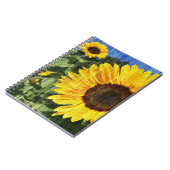 Zonnebloemen Schilderd hek Notitieboek (Linkerzijde)