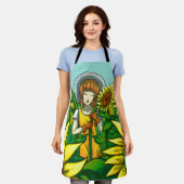 Zonnebloemen Schort (Gedragen)