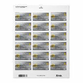 Zonnebloemen Schuur Hout Collectie Monogram Adres Etiket (Full Sheet)