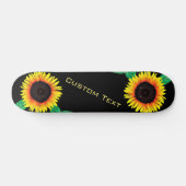 Zonnebloemen Skateboard - Aangepaste tekst en kleu (Horizontaal)